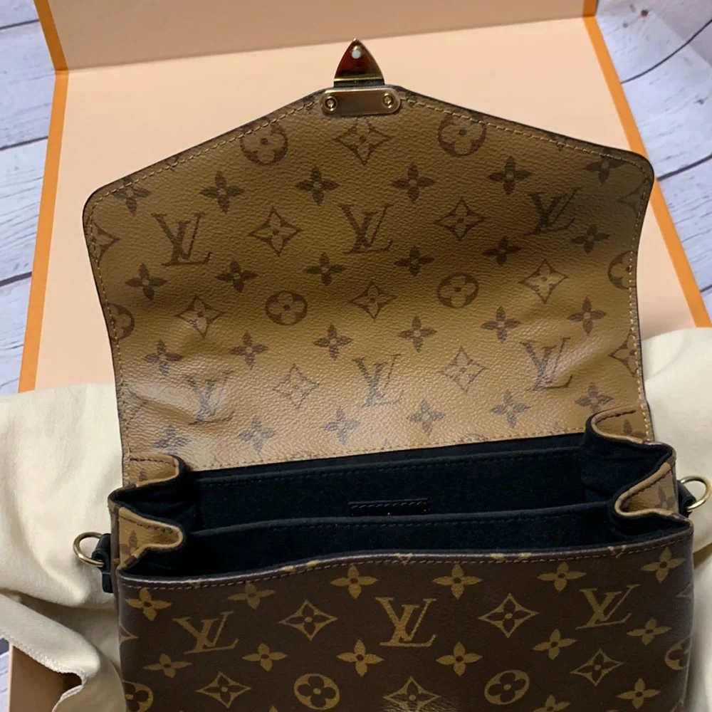 Louis Vuitton Brown Pochette Metis Reverse Monogram Canvas Crossbody Bag